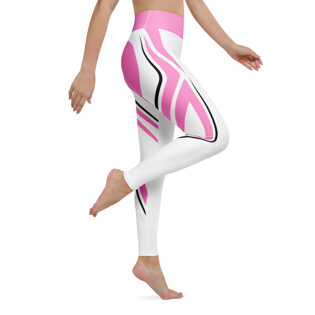 Heart Shaped Carve White Yoga Leggings