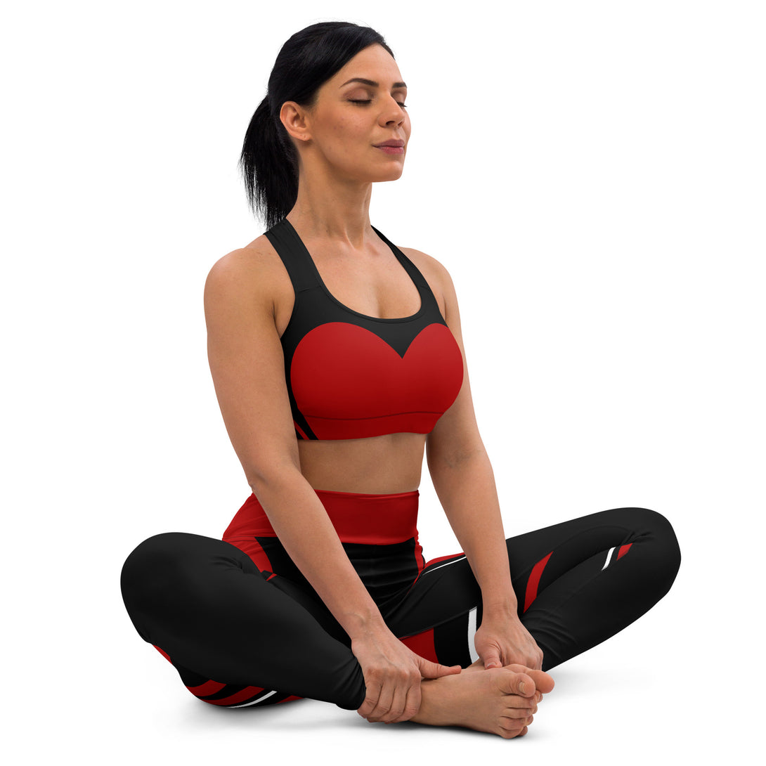 Heart Shaped Carve Black Sports Bra