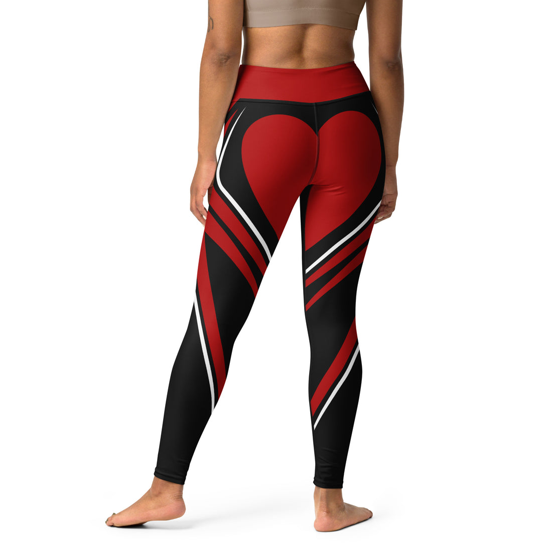 Heart Shaped Carve Black Yoga Leggings