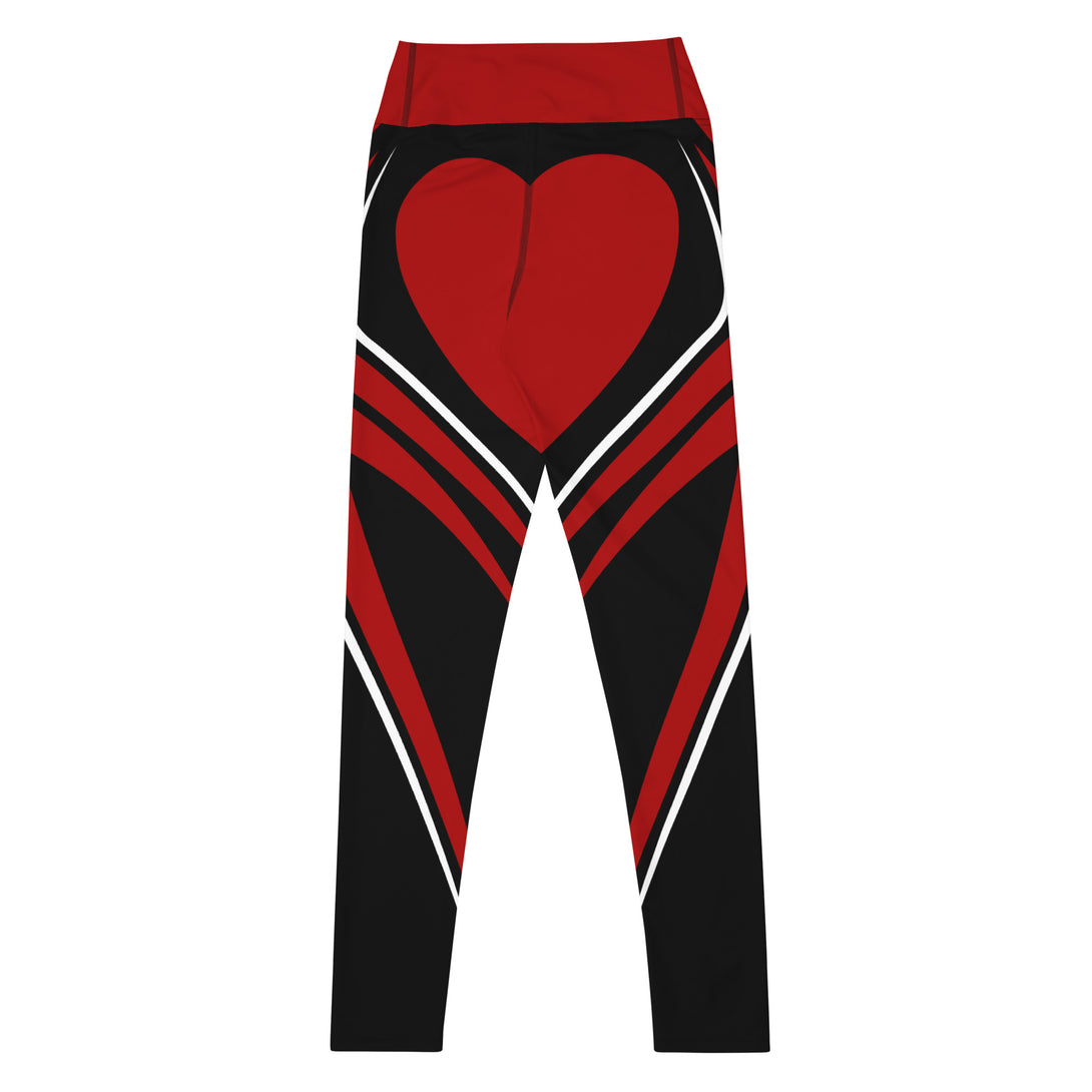 Heart Shaped Carve Black Yoga Leggings