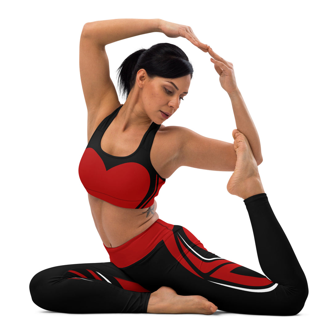 Heart Shaped Carve Black Yoga Leggings