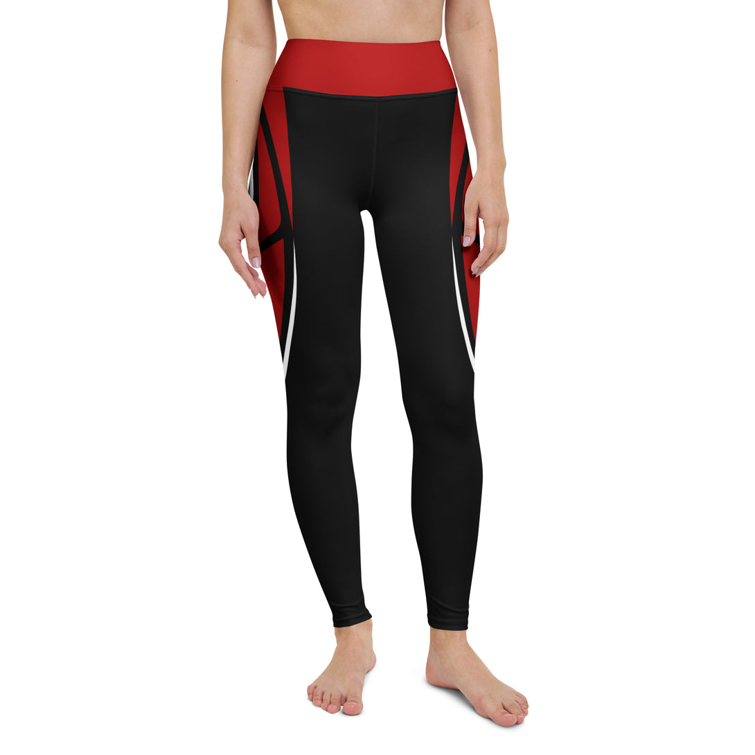 Heart Shaped Carve Black Yoga Leggings