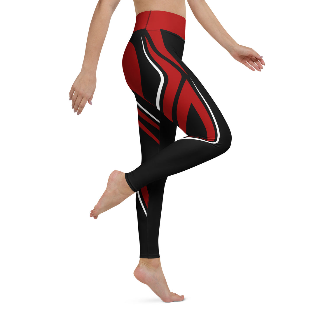 Heart Shaped Carve Black Yoga Leggings