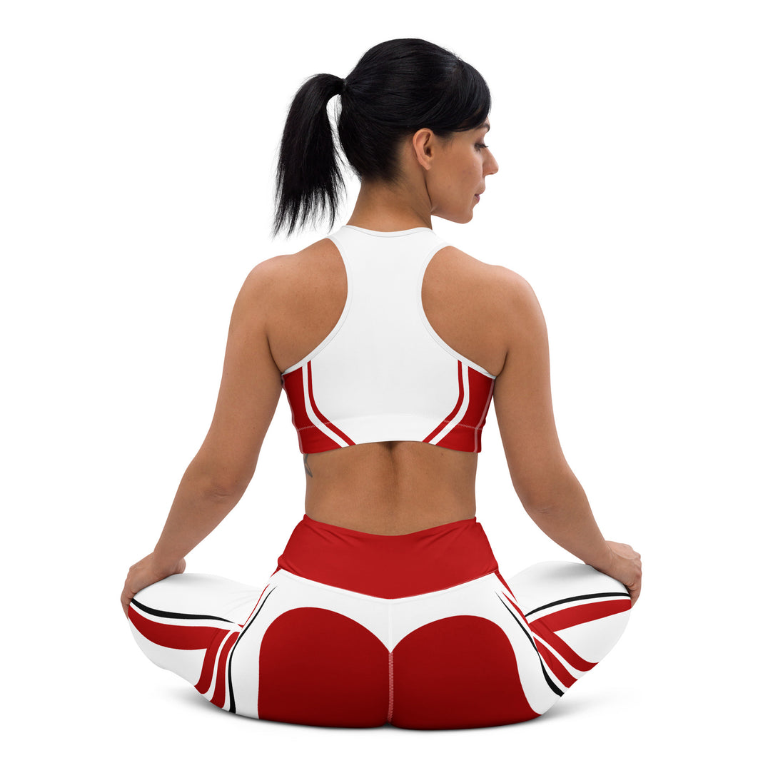 Heart Shaped Carve White Yoga Leggings