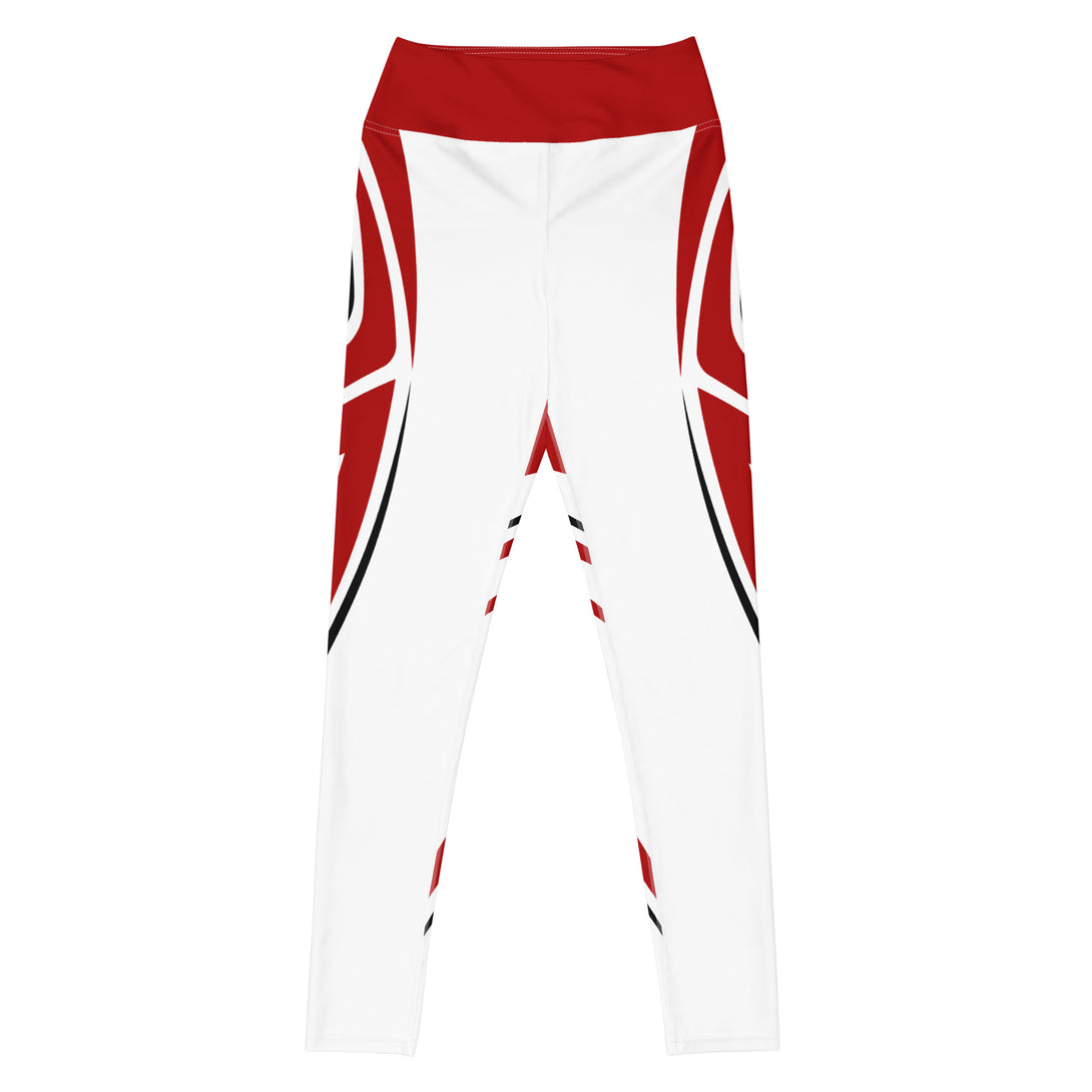 Heart Shaped Carve White Yoga Leggings