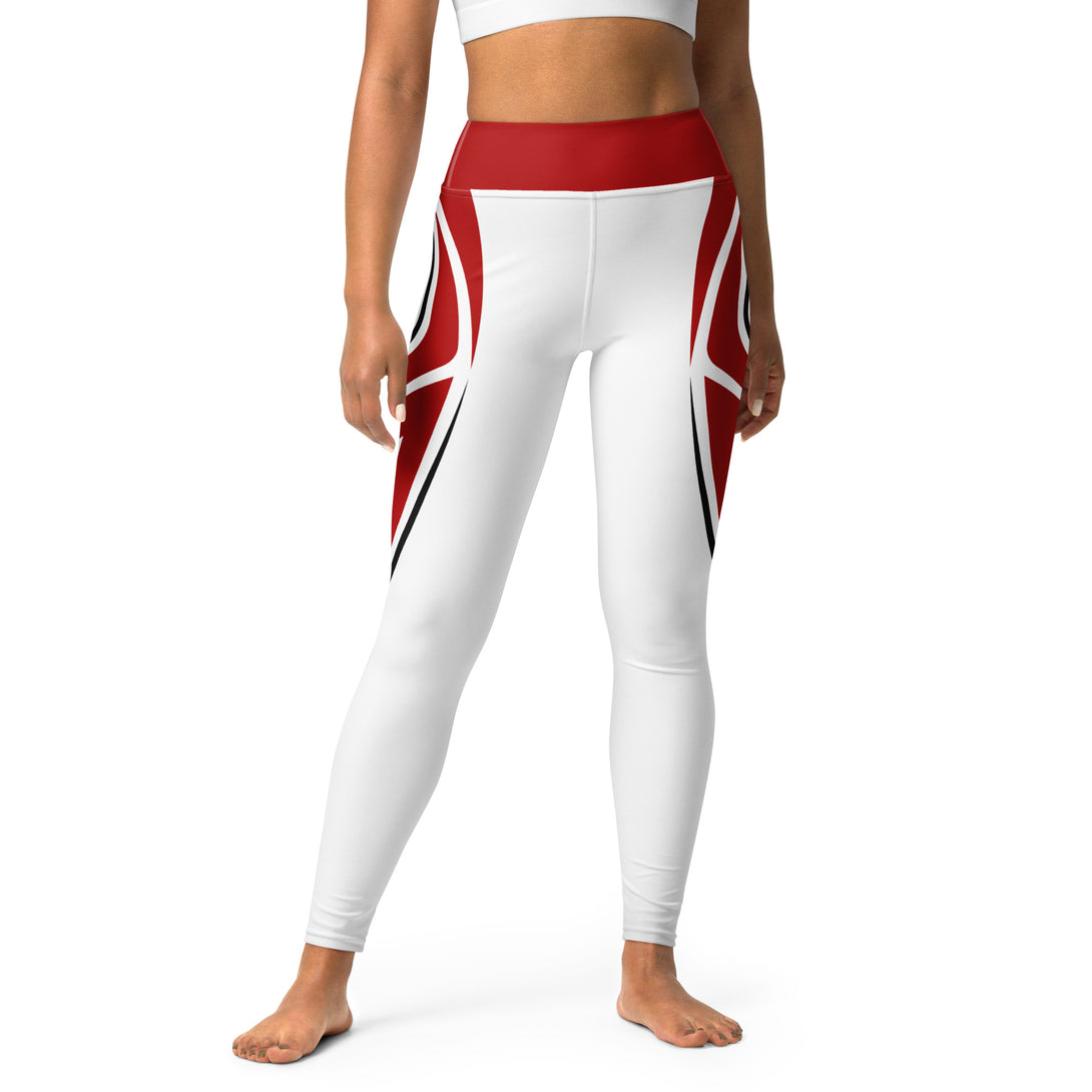 Heart Shaped Carve White Yoga Leggings