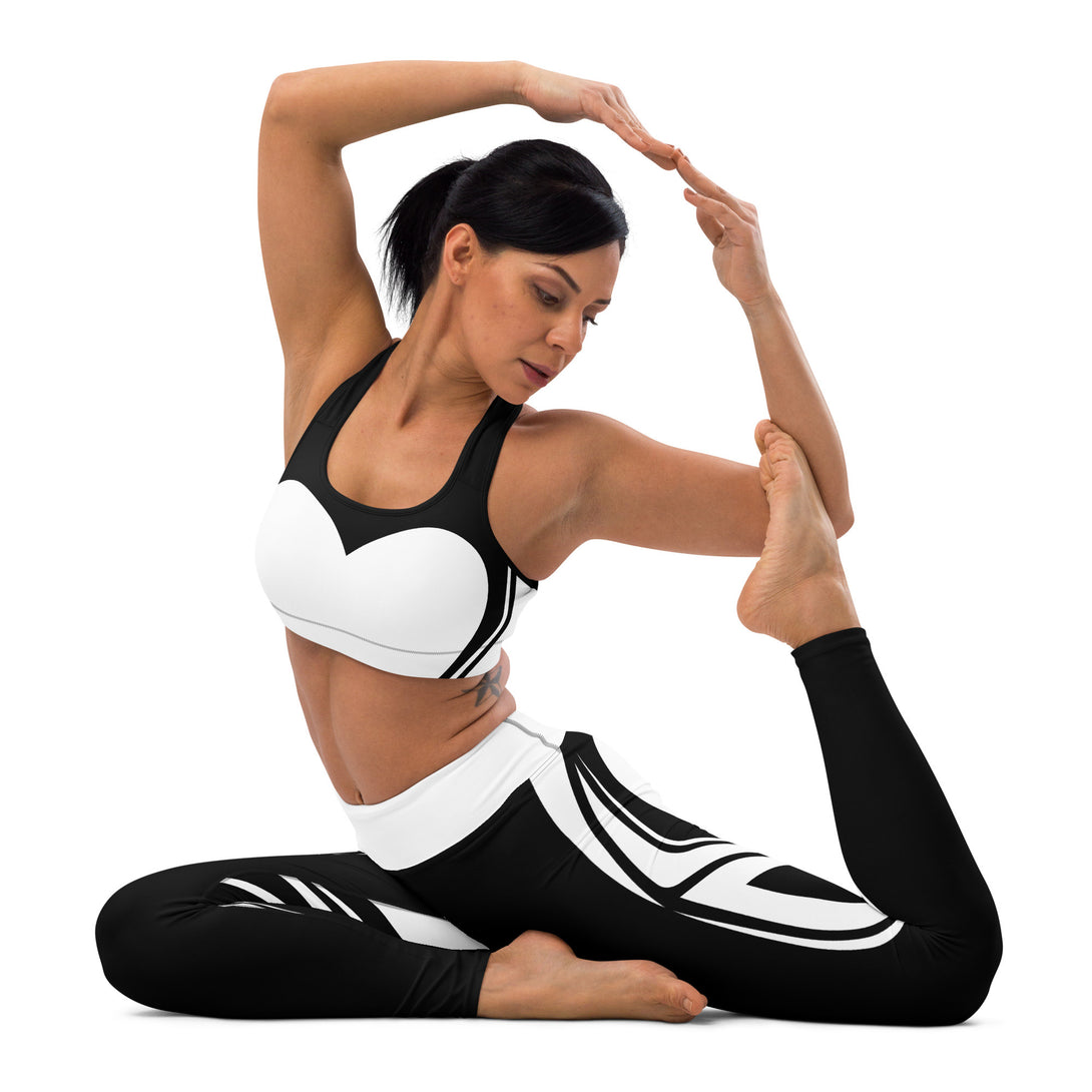 Heart Shaped Carve Black Sports Bra