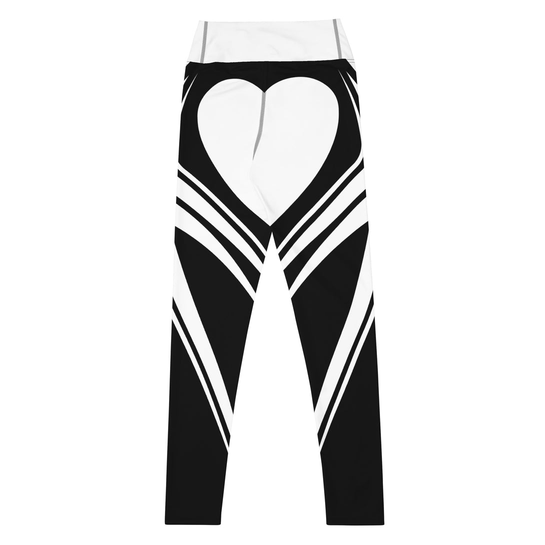 Heart Shaped Carve Black Yoga Leggings