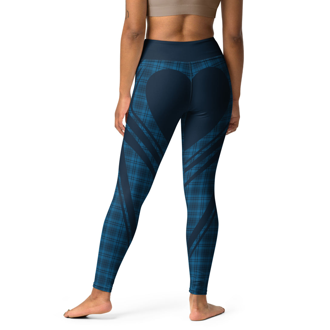 Heart Shaped Crave Plaid Yoga Leggings