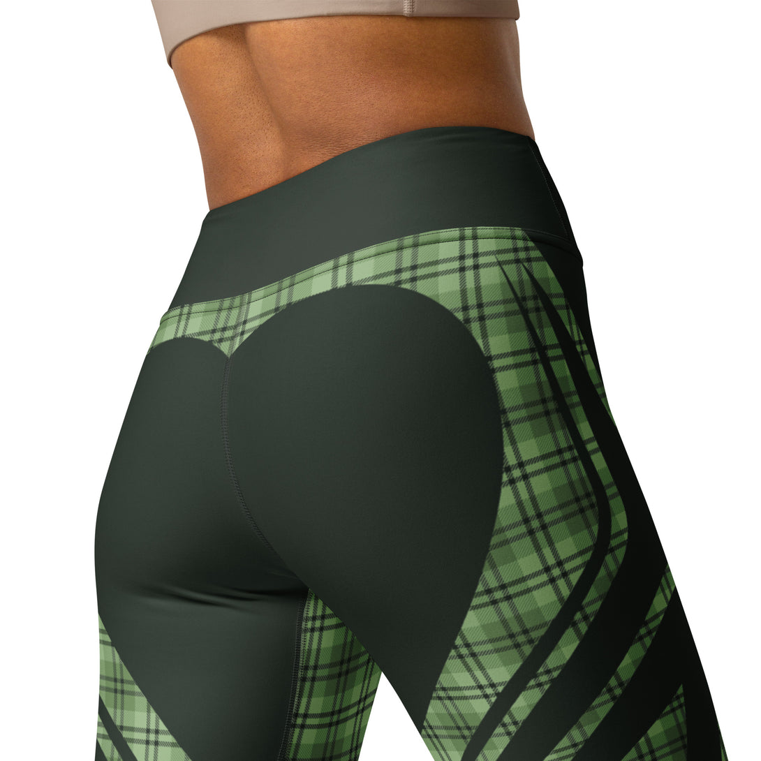 Heart Shaped Crave Plaid Yoga Leggings