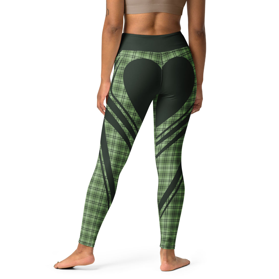 Heart Shaped Crave Plaid Yoga Leggings