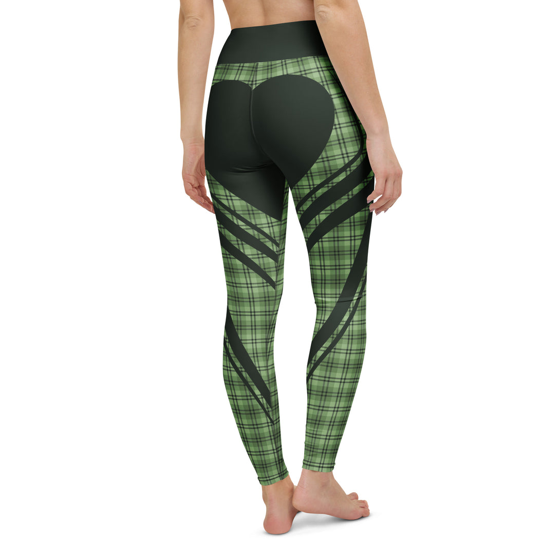 Heart Shaped Crave Plaid Yoga Leggings