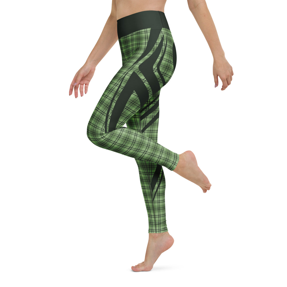Heart Shaped Crave Plaid Yoga Leggings