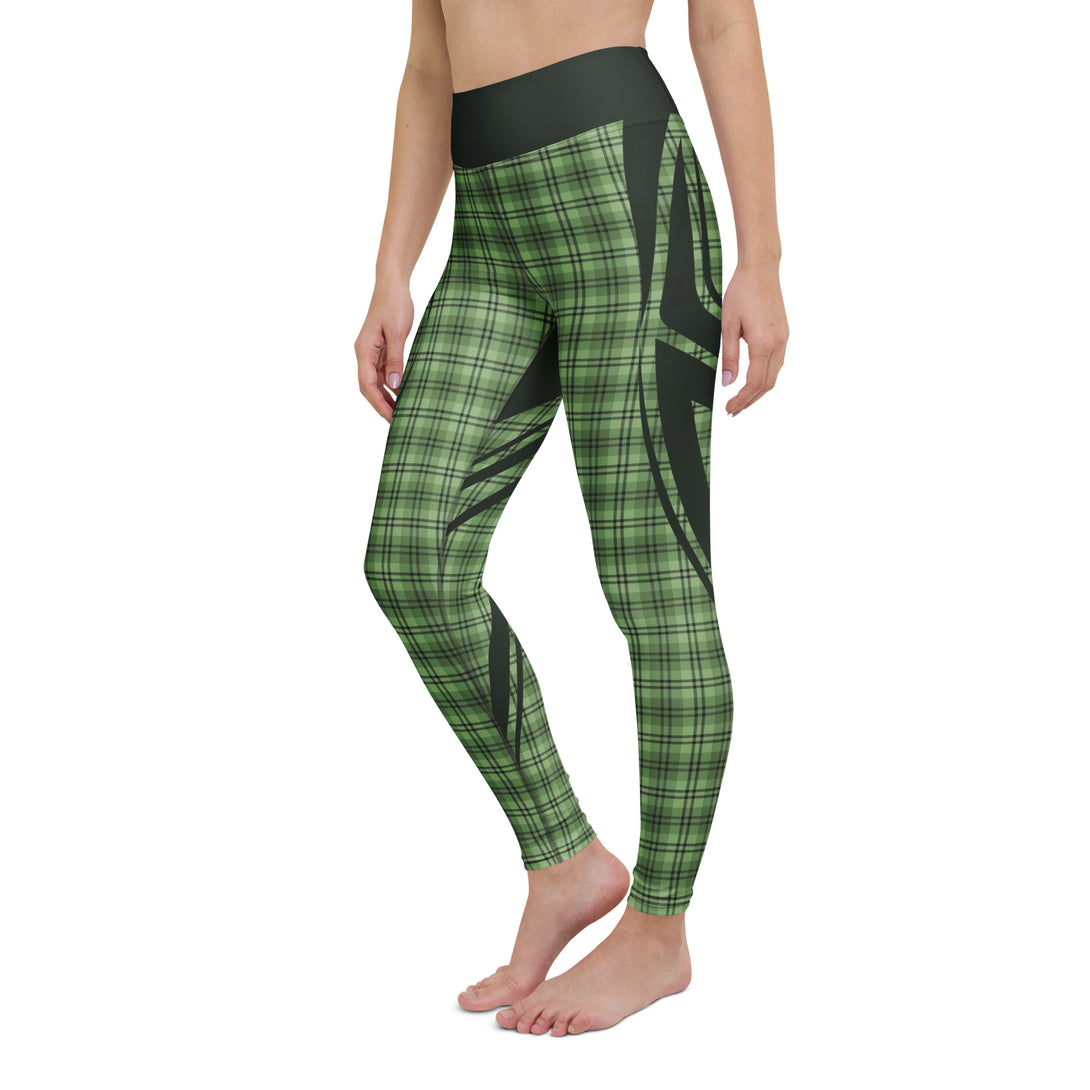 Heart Shaped Crave Plaid Yoga Leggings