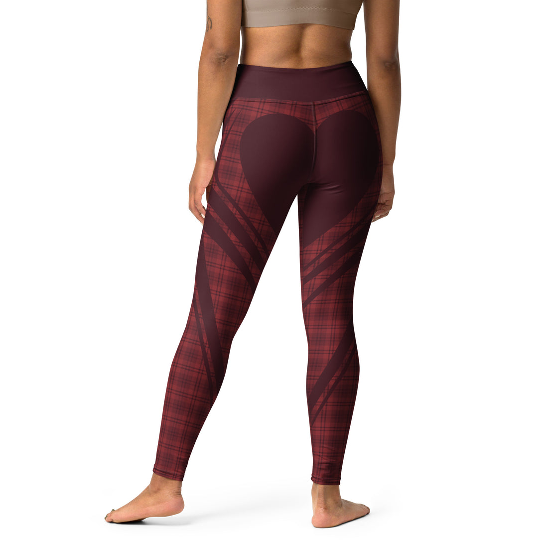 Heart Shaped Crave Plaid Yoga Leggings