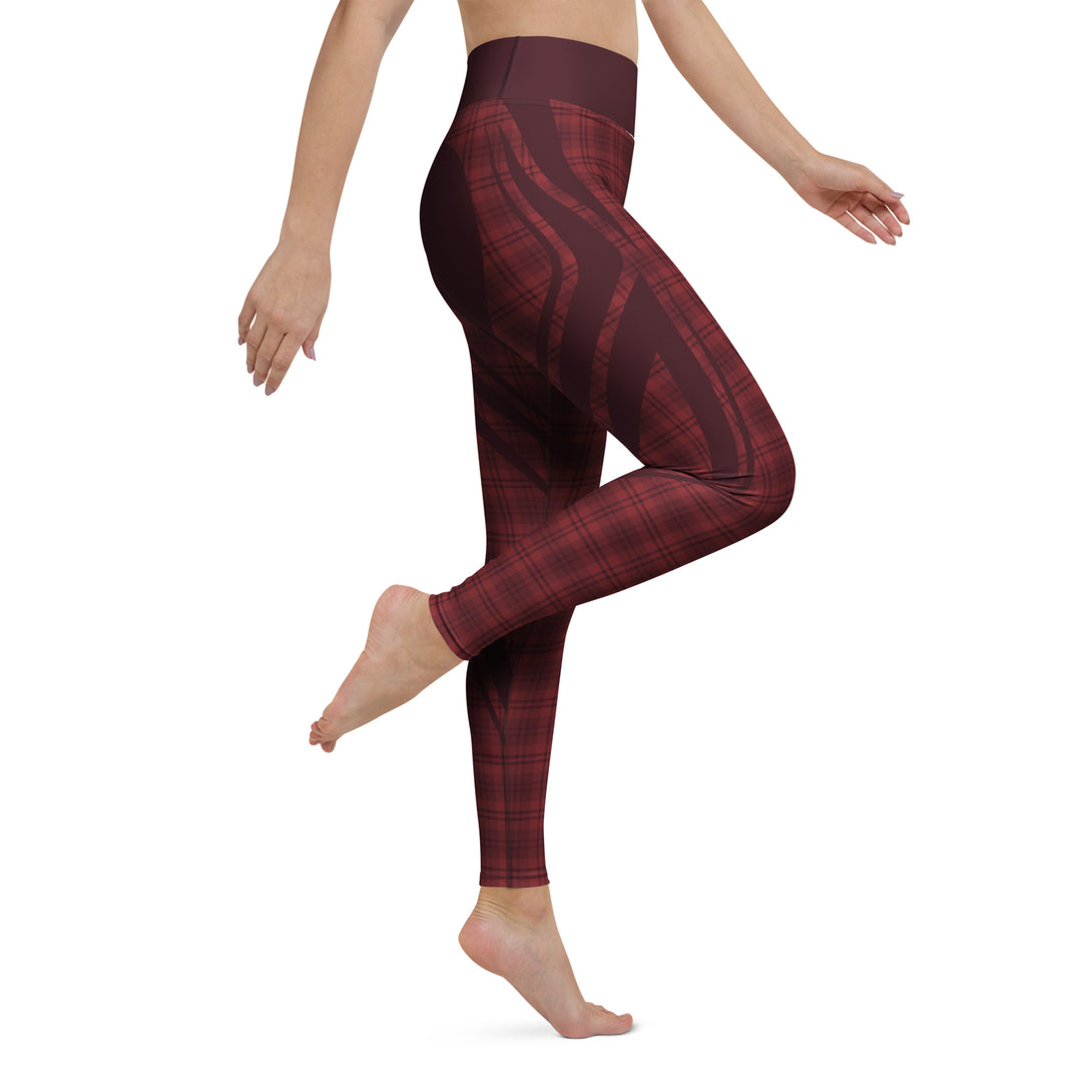 Heart Shaped Crave Plaid Yoga Leggings