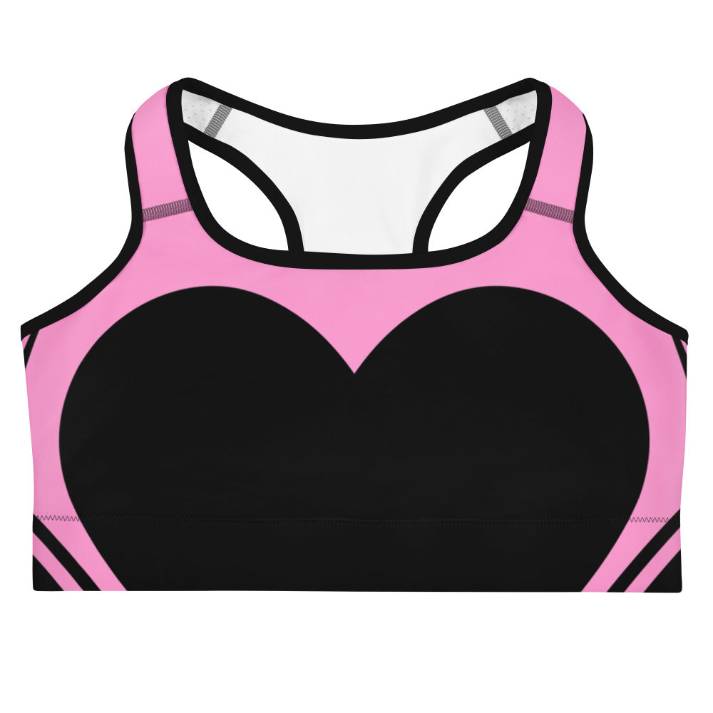 Heart Shaped Wave Sports Bra