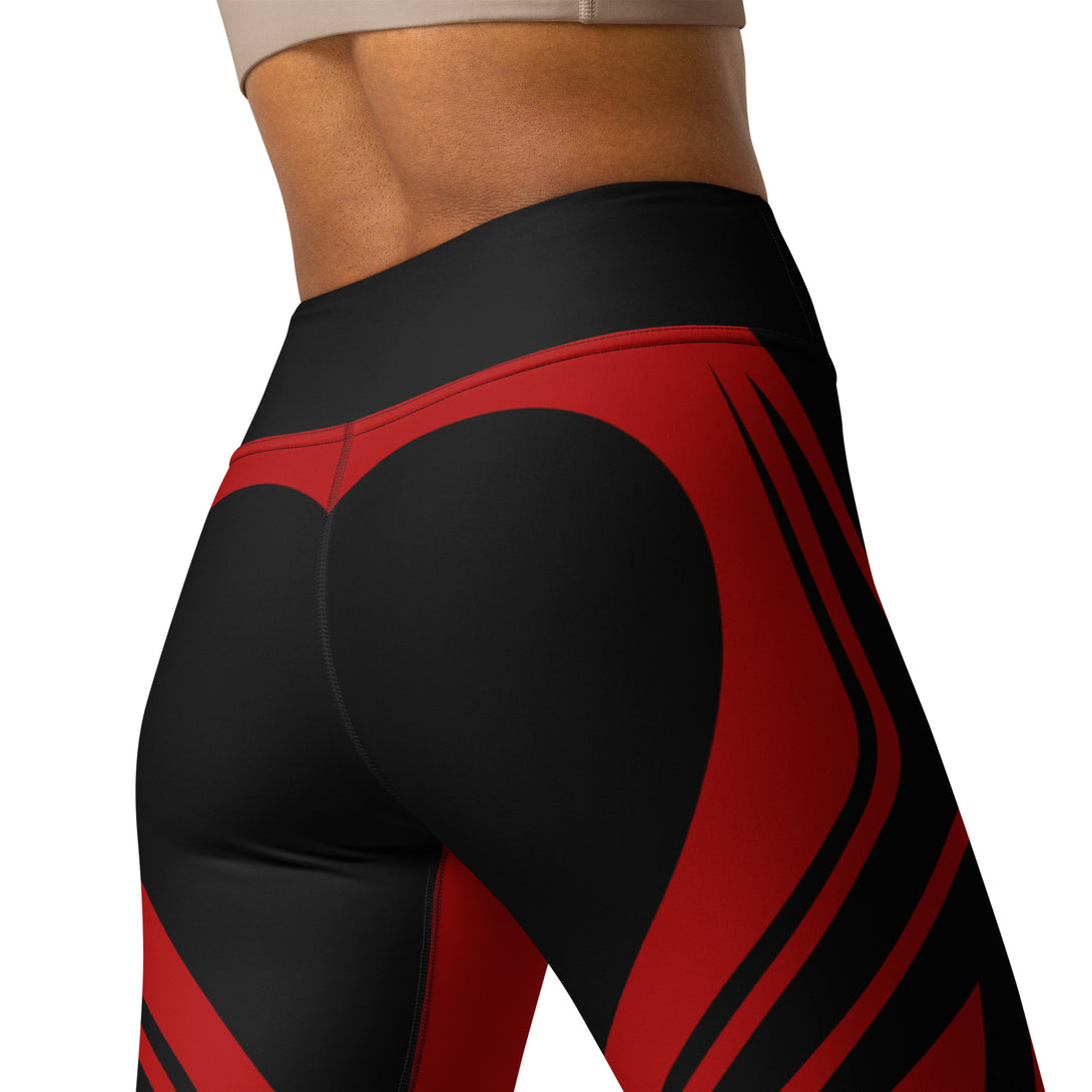 Heart Shaped Wave Yoga Leggings