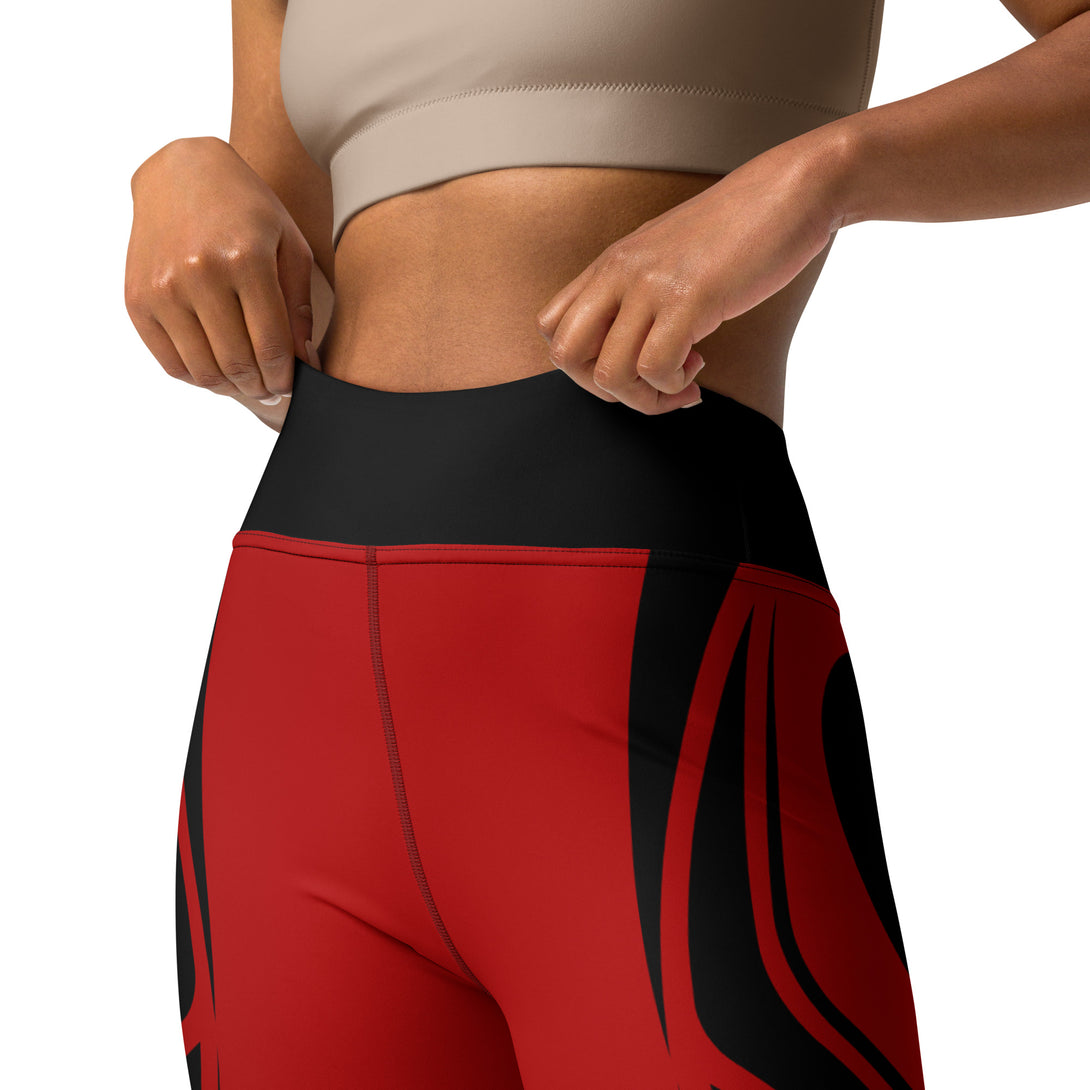 Heart Shaped Wave Yoga Leggings