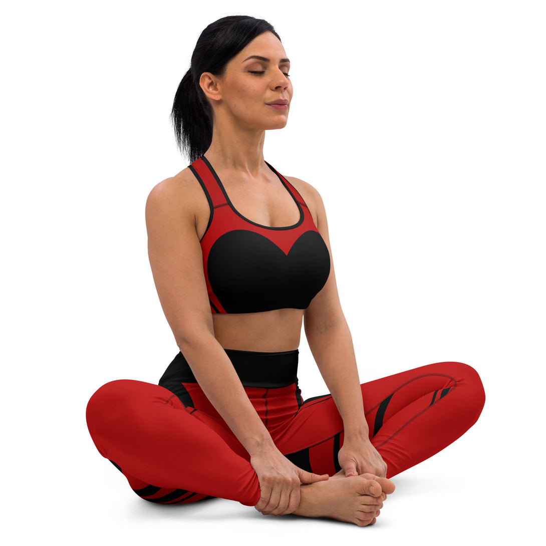 Heart Shaped Wave Yoga Leggings