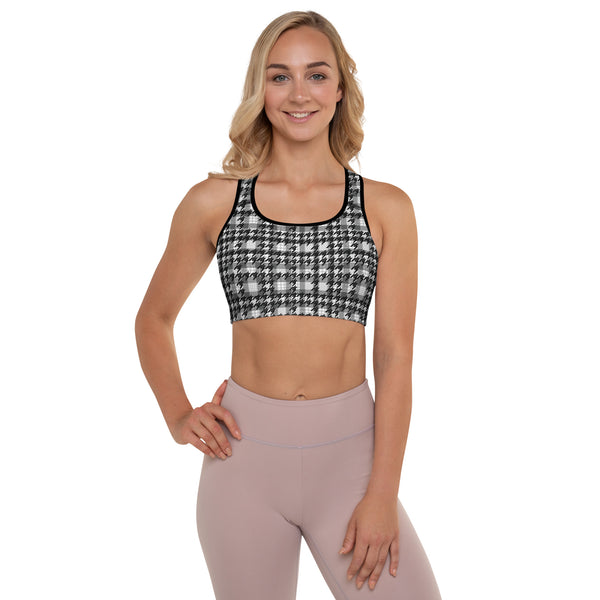 Houndstooth Harmony Padded Sports Bra