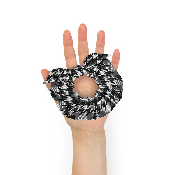 Houndstooth Harmony Scrunchie