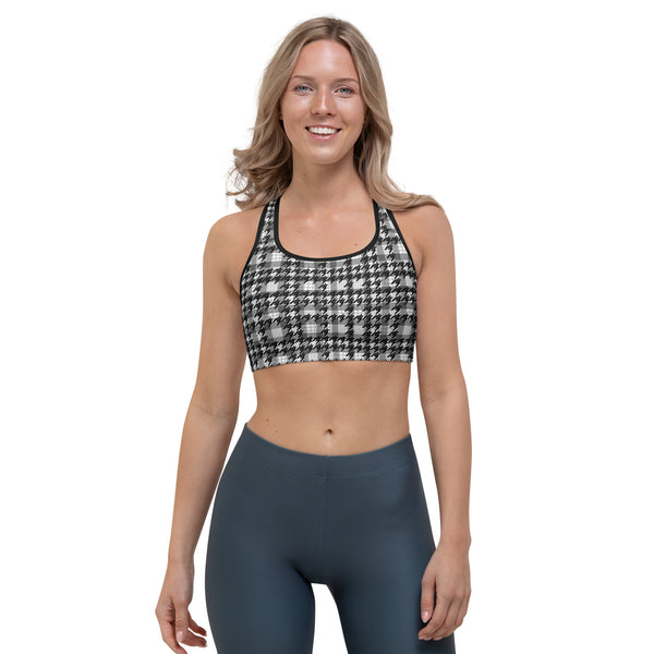 Houndstooth Harmony Sports Bra