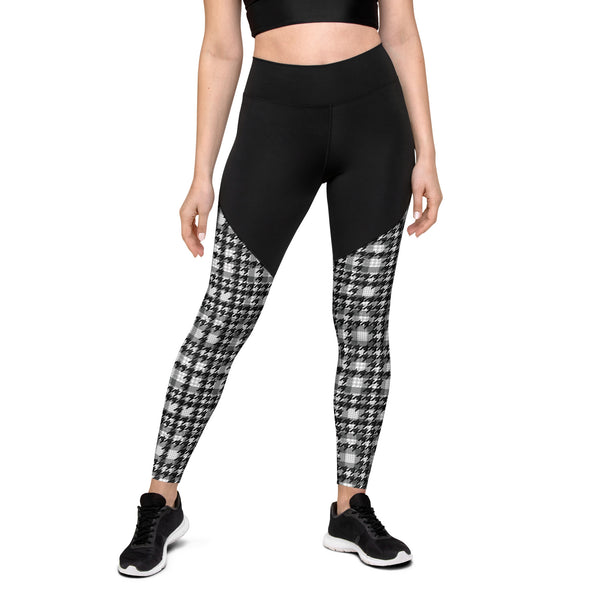 Houndstooth Harmony Sports Leggings