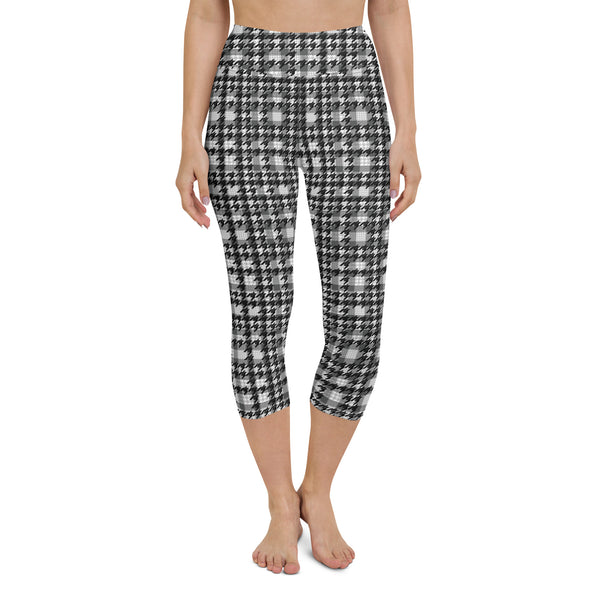 Houndstooth Harmony Yoga Capri Leggings