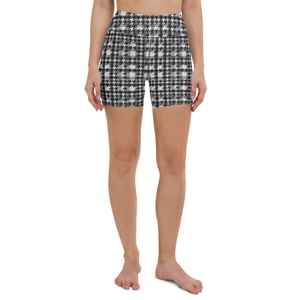 Houndstooth Harmony Yoga Shorts