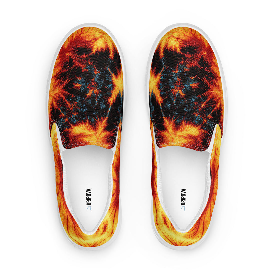 Inferno Burst Slip-On Canvas Shoes