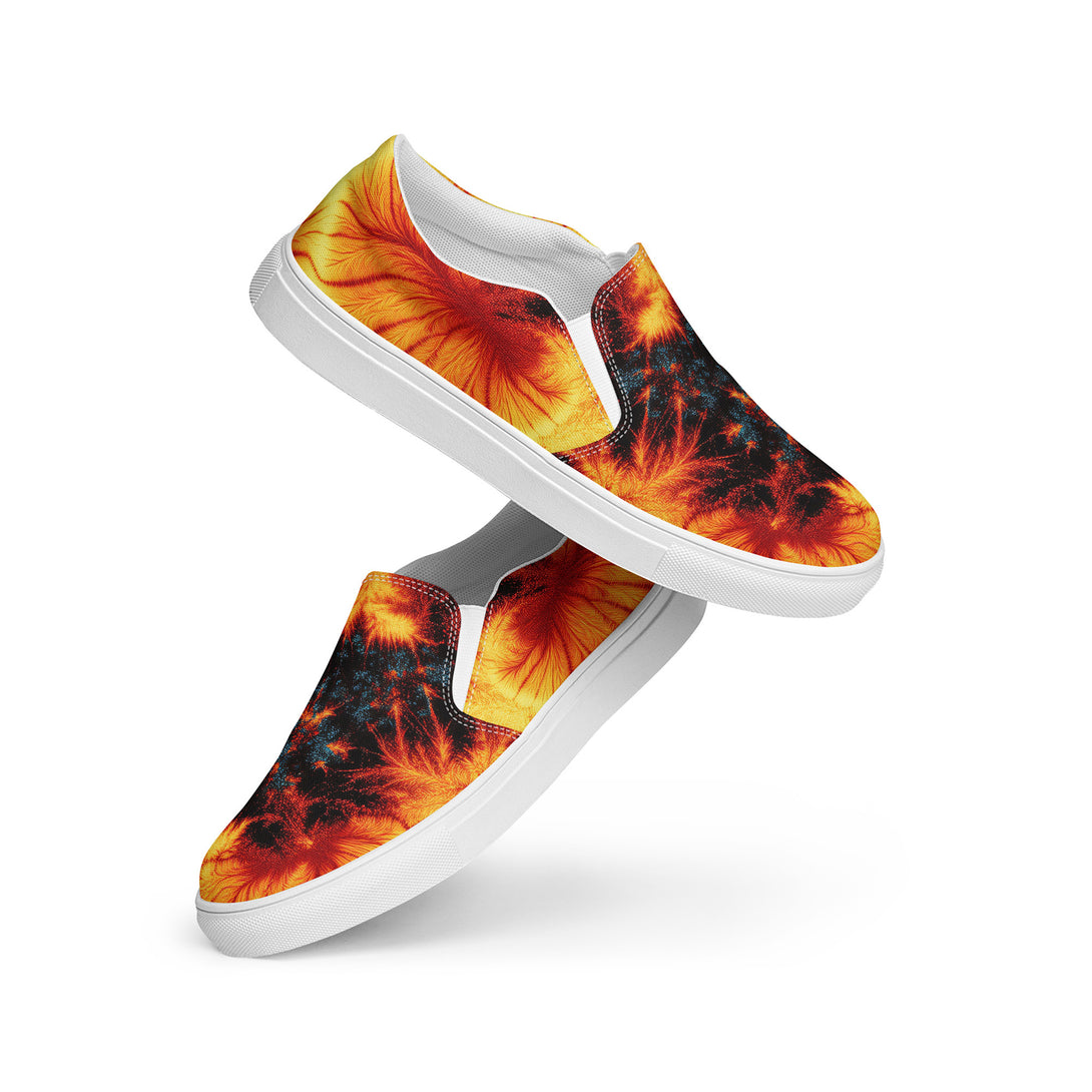 Inferno Burst Slip-On Canvas Shoes