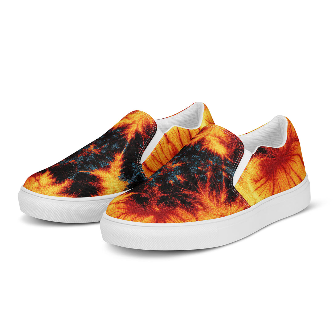 Inferno Burst Slip-On Canvas Shoes