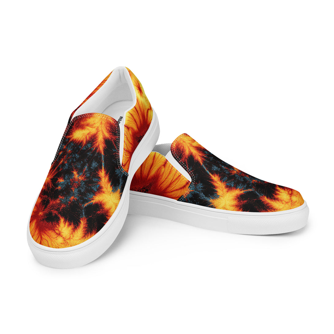 Inferno Burst Slip-On Canvas Shoes