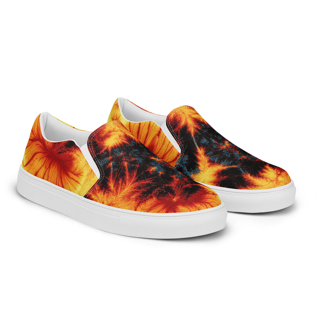 Inferno Burst Slip-On Canvas Shoes