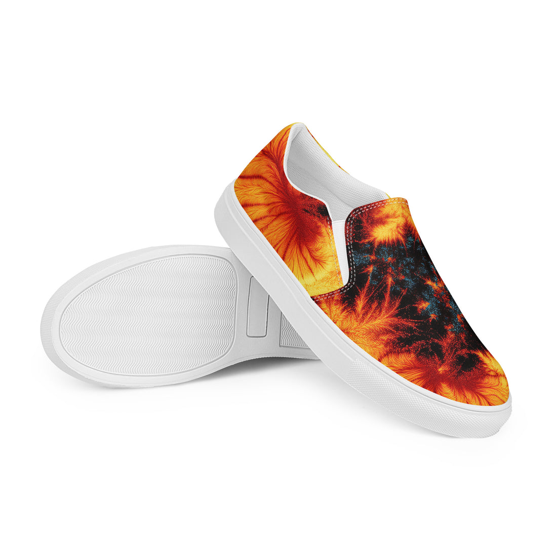 Inferno Burst Slip-On Canvas Shoes