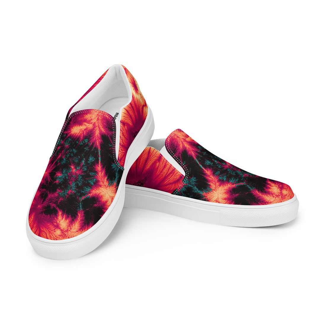 Inferno Burst Slip-On Canvas Shoes
