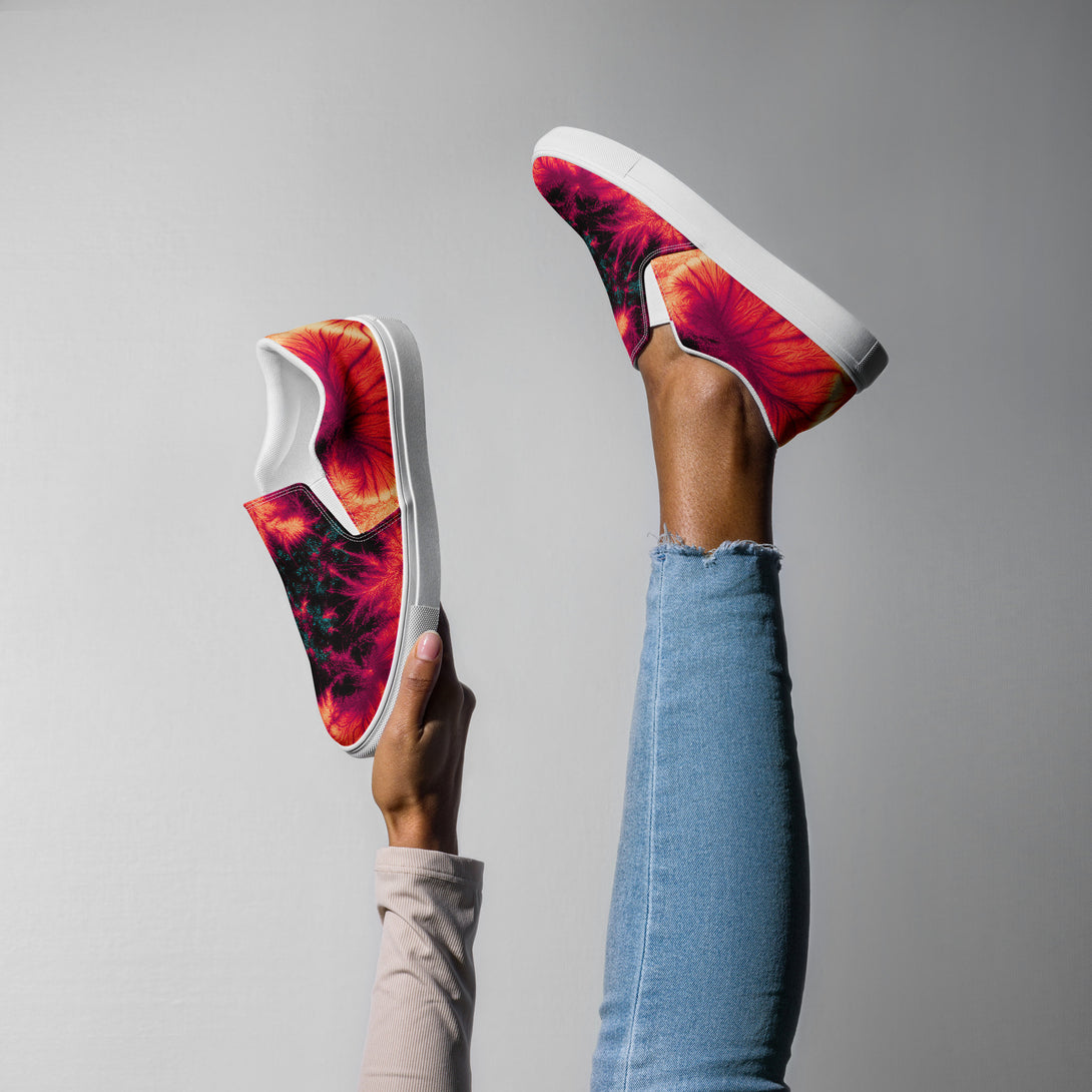 Inferno Burst Slip-On Canvas Shoes