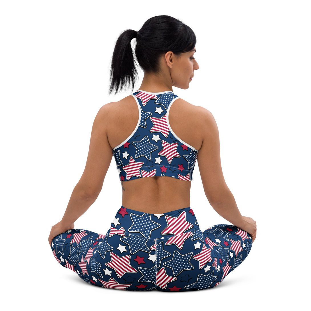 Liberty Stars Print Sports Bra