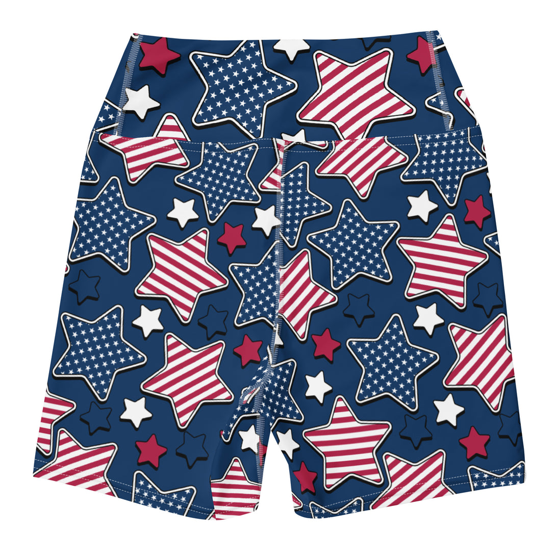 Liberty Stars Print Yoga Shorts