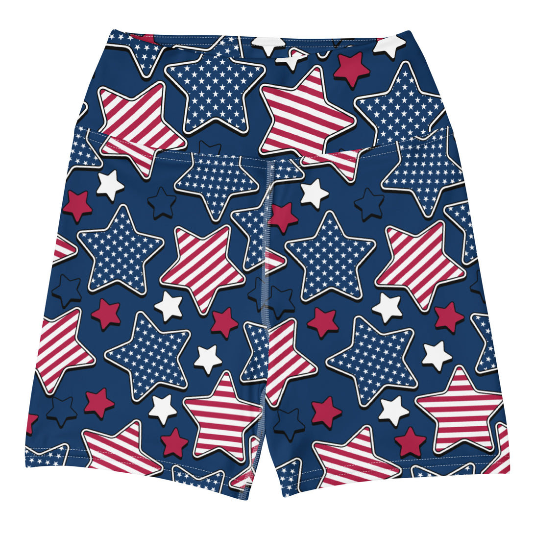 Liberty Stars Print Yoga Shorts
