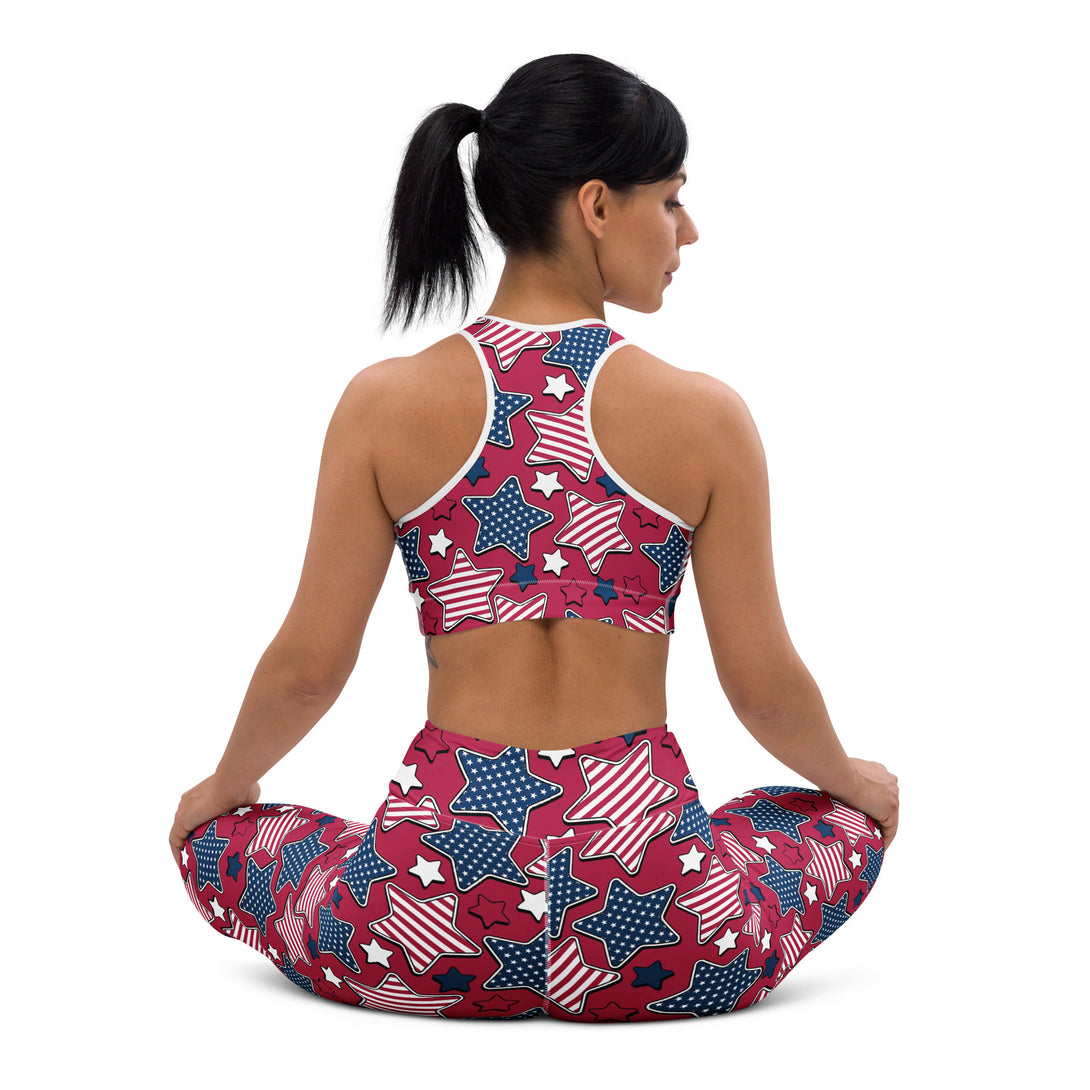 Liberty Stars Print Sports Bra