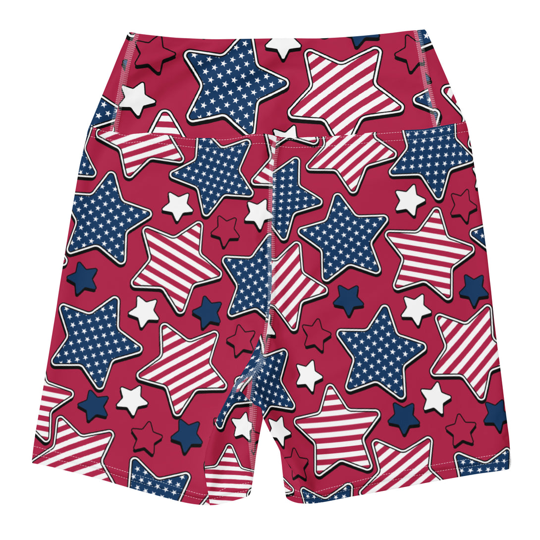 Liberty Stars Print Yoga Shorts