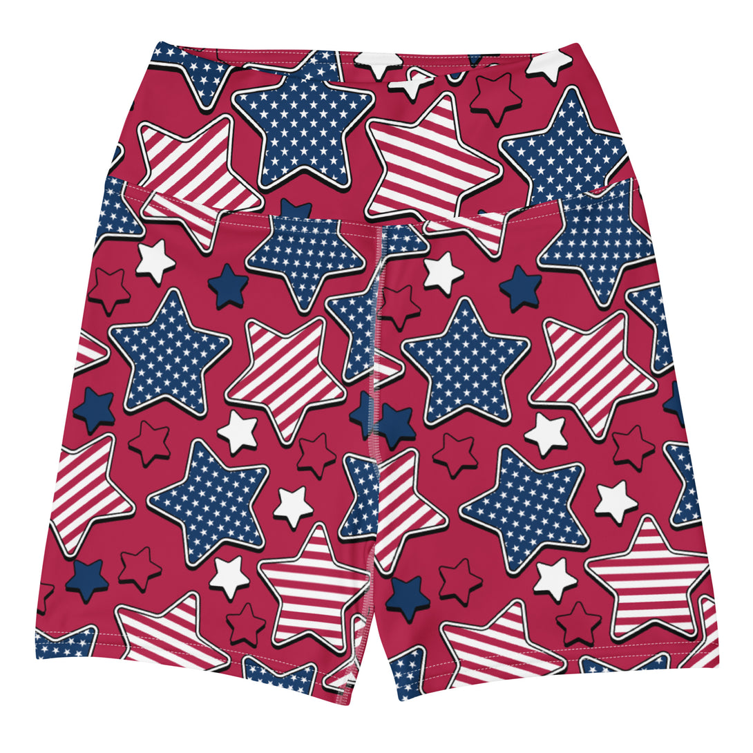 Liberty Stars Print Yoga Shorts