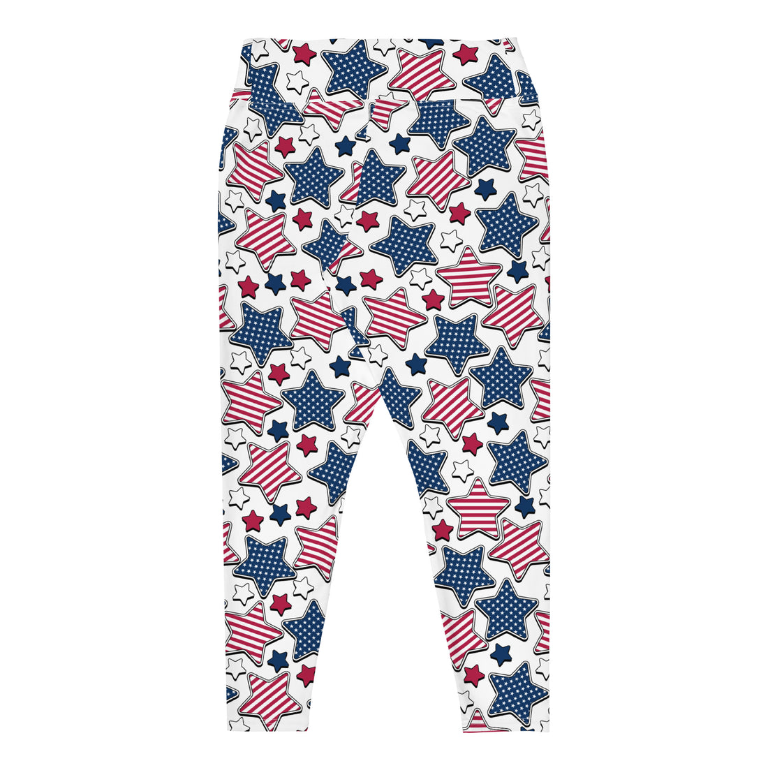 Liberty Stars Print Plus Size Leggings