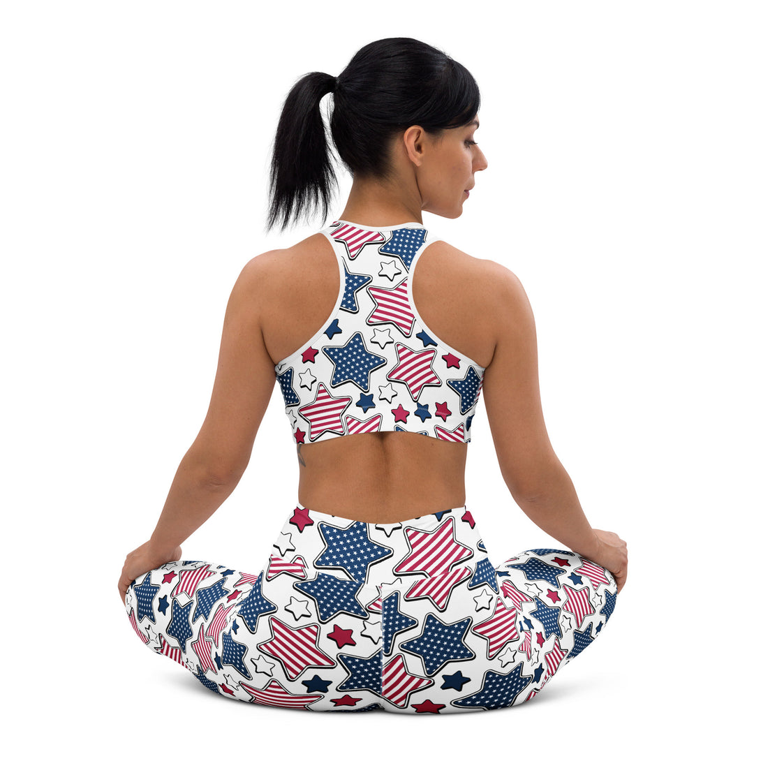 Liberty Stars Print Sports Bra