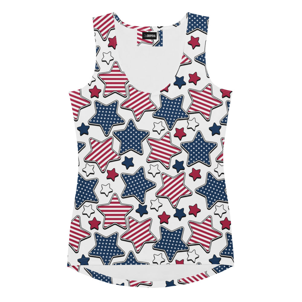 Liberty Stars Print Tank Top