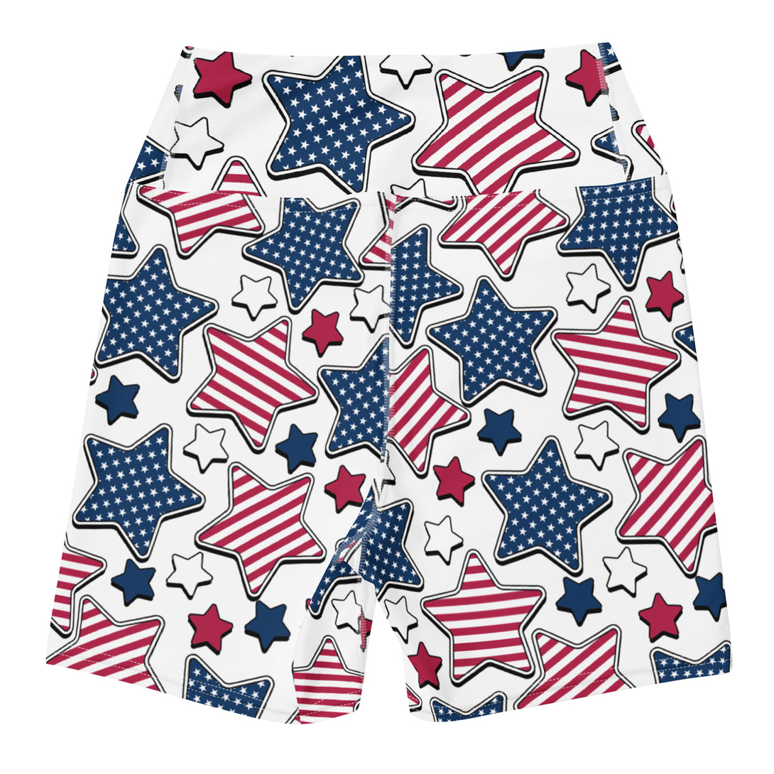 Liberty Stars Print Yoga Shorts