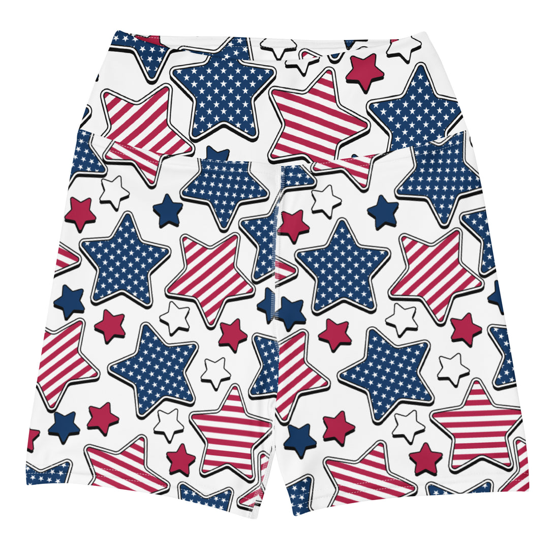 Liberty Stars Print Yoga Shorts