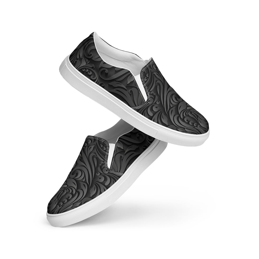 Midnight Baroque Slip-On Canvas Shoes